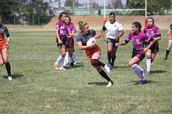 Odessa Ucrânia Agosto 2020 Copa Ucrânia Entre Equipes Rugby Feminino — Fotografia de Stock