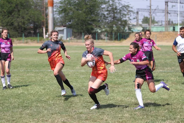 Odessa Ucrania Agosto 2020 Copa Ucrania Entre Equipos Femeninos Rugby —  Fotos de Stock