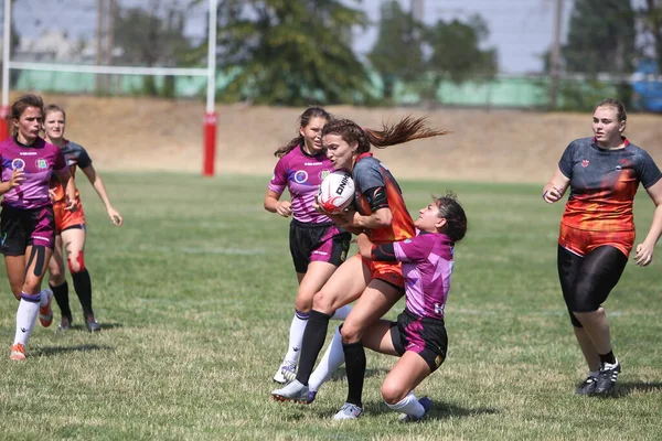 Odessa Ucraina Agosto 2020 Coppa Ucraina Tra Squadre Rugby Femminili — Foto Stock