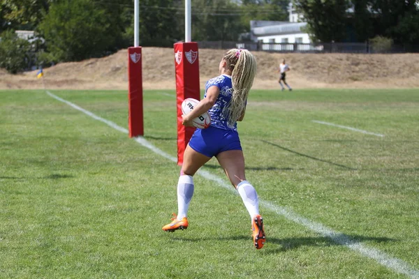 Odessa Ucrânia Agosto 2020 Copa Ucrânia Entre Equipes Rugby Feminino — Fotografia de Stock