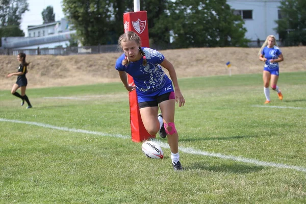 Odessa Ucrania Agosto 2020 Copa Ucrania Entre Equipos Femeninos Rugby — Foto de Stock