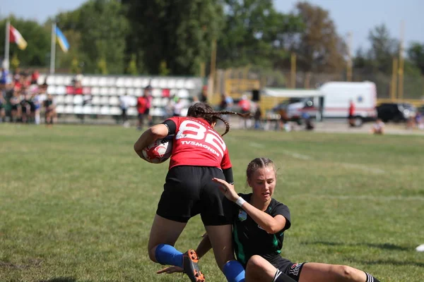 Odessa Ucrania Agosto 2020 Copa Ucrania Entre Equipos Femeninos Rugby — Foto de Stock