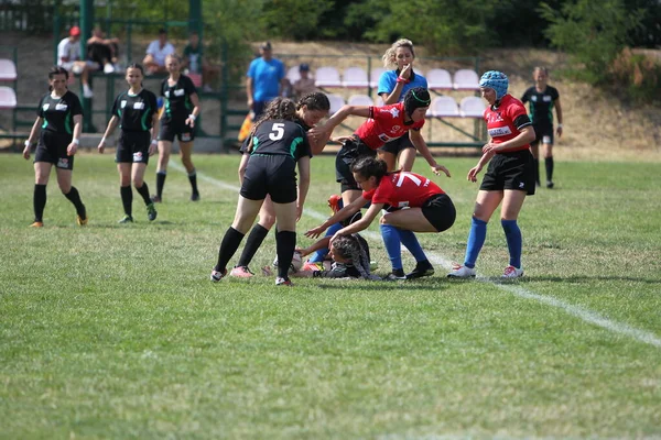 Odessa Ucrania Agosto 2020 Copa Ucrania Entre Equipos Femeninos Rugby — Foto de Stock