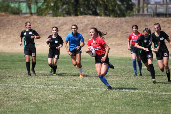 Odessa Ucrânia Agosto 2020 Copa Ucrânia Entre Equipes Rugby Feminino — Fotografia de Stock