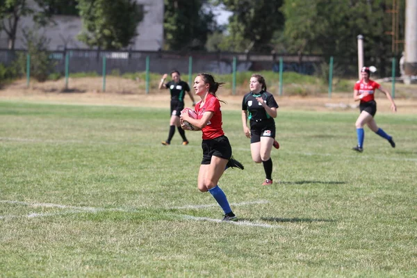 Odessa Ukraine August 2020 Ukrainische Meisterschaft Der Rugbymannschaften Der Frauen — Stockfoto