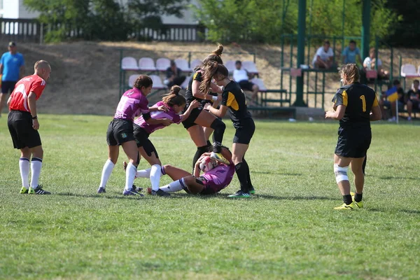 Odessa Ucrania Agosto 2020 Copa Ucrania Entre Equipos Femeninos Rugby —  Fotos de Stock