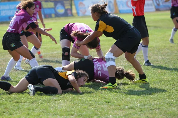 Odessa Ucrania Agosto 2020 Copa Ucrania Entre Equipos Femeninos Rugby —  Fotos de Stock