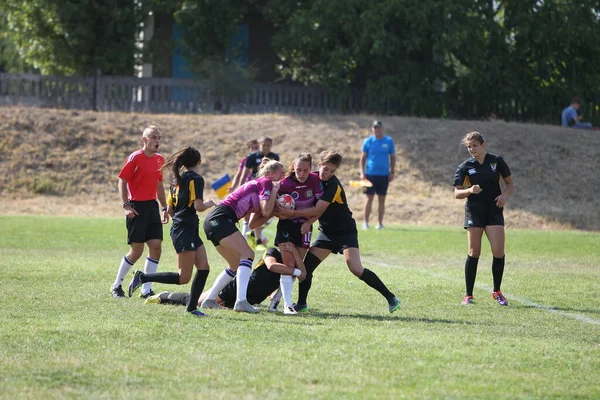 Odessa Ucrania Agosto 2020 Copa Ucrania Entre Equipos Femeninos Rugby — Foto de Stock