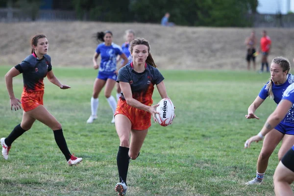 Odessa Ucrania Agosto 2020 Copa Ucrania Entre Equipos Femeninos Rugby — Foto de Stock