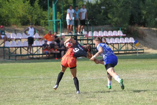 Odessa Ukraine August 2020 Ukrainische Meisterschaft Der Rugbymannschaften Der Frauen — Stockfoto