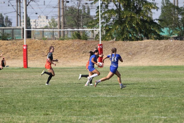 Odessa Ukraine August 2020 Ukrainische Meisterschaft Der Rugbymannschaften Der Frauen — Stockfoto