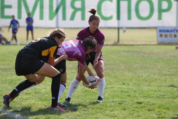 Odessa Ukraine August 2020 Ukrainische Meisterschaft Der Rugbymannschaften Der Frauen Stockbild