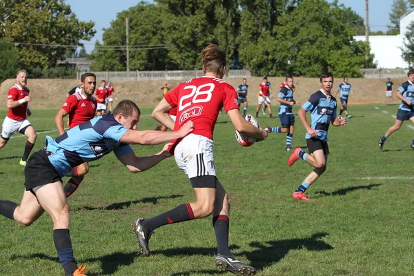 Odessa Ukraine Eylül 2020 Ukrayna Şampiyonasında Güçlü Rugby Takımlarının Final — Stok fotoğraf