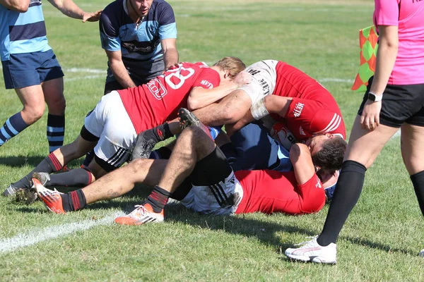 Odessa Ukraine Eylül 2020 Ukrayna Şampiyonasında Güçlü Rugby Takımlarının Final — Stok fotoğraf