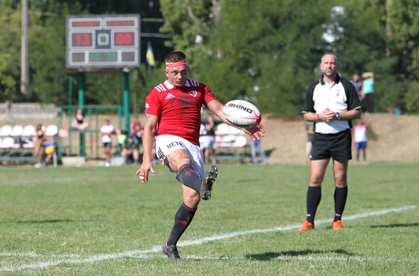 Odessa Ukraine Eylül 2020 Ukrayna Şampiyonasında Güçlü Rugby Takımlarının Final — Stok fotoğraf