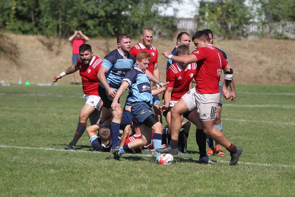 Odessa Ukraine Eylül 2020 Ukrayna Şampiyonasında Güçlü Rugby Takımlarının Final — Stok fotoğraf