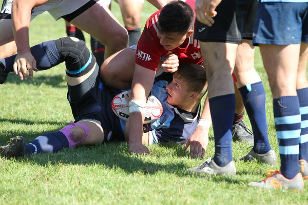 Odessa Ukraine Eylül 2020 Ukrayna Şampiyonasında Güçlü Rugby Takımlarının Final — Stok fotoğraf