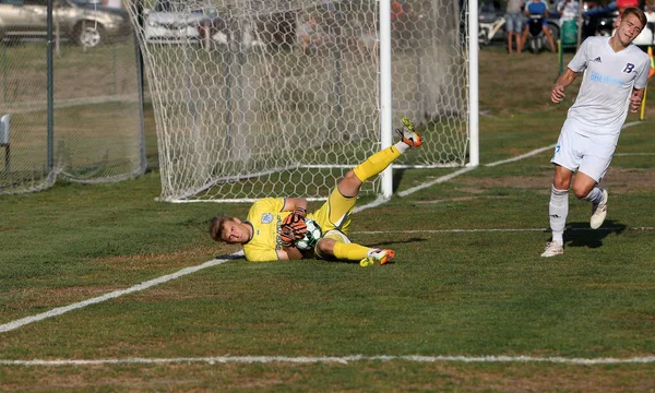 Odessa Ukraine 2020 Kamp Mot Fotbollsklubbar Första Ligan Det Ukrainska — Stockfoto