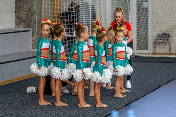 Odessa Ukraine September 2020 Children Cheerleading Championship Young Cheerleaders Perform — Stock Photo, Image