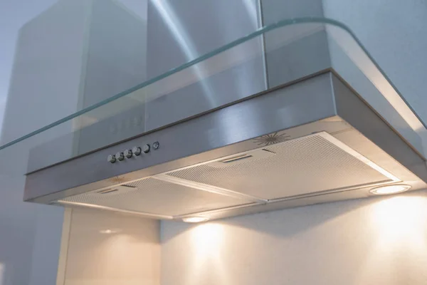 Décoration Intérieure Montrant Appareil Moderne Ventilateur Extracteur Dans Showroom Appartement — Photo
