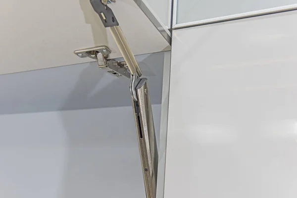 Closeup Detail Hinge Kitchen Cupboard Door — Stock Photo, Image