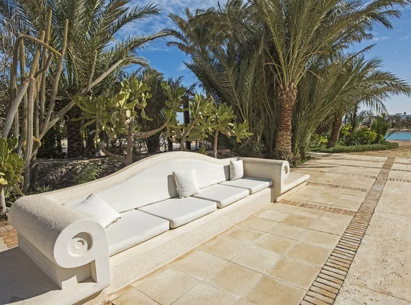 Luxe Villa Toon Home Tropische Zomervakantie Resort Met Patio Tuin — Stockfoto