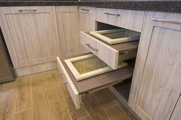 Küche Interieur Design Schiebeschrank Detail — Stockfoto