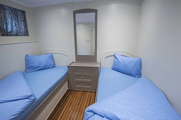 Interior de la cabina en yate de lujo — Foto de Stock