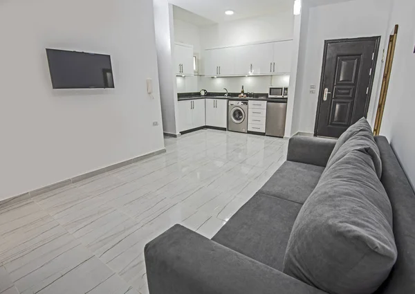 Design de interiores de apartamento de luxo sala de estar — Fotografia de Stock