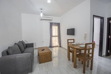 Lüks daire oturma odası iç tasarım