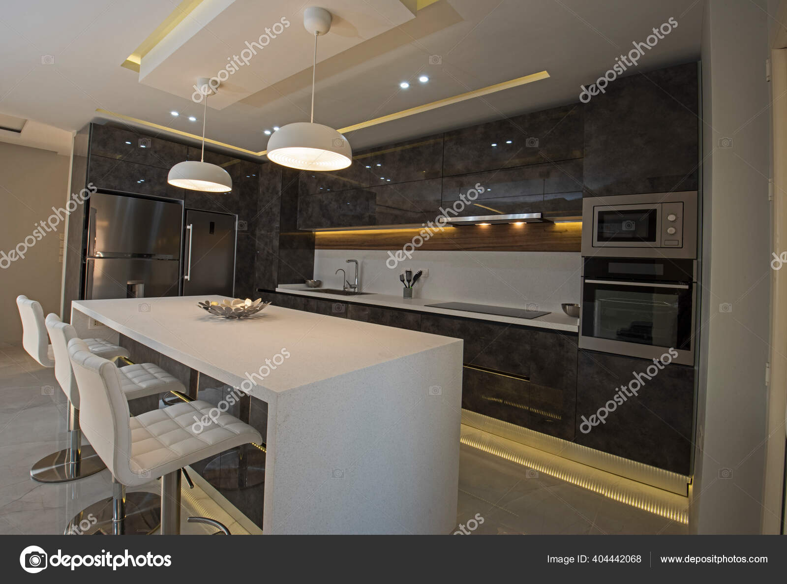 Interior Design Decor Showing Modern Kitchen Cupboards Luxury