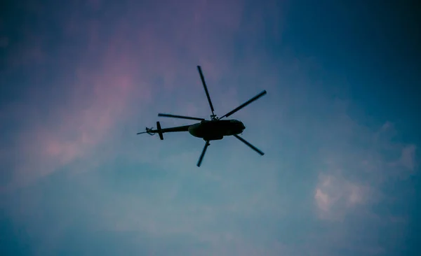 Helikopter Parkering Landning Offshore Plattform Helikopter Överföring Besättningar Eller Passagerare — Stockfoto