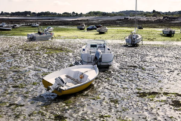 Low Tide Boats — Stock Photo, Image