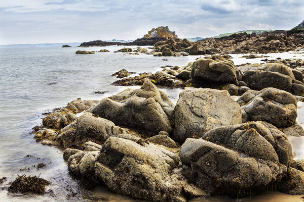 rock formation on brittany coast