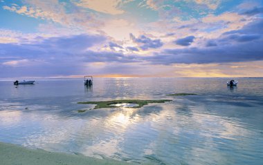 Sunset beach mauritius Adası