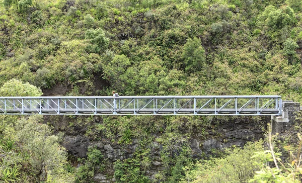 Metallic Bridge Crossing River — Stock Photo, Image