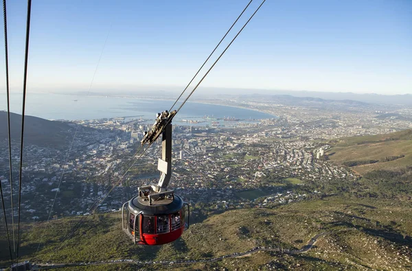 Cable Going Top Table Mountain — Stock Photo, Image