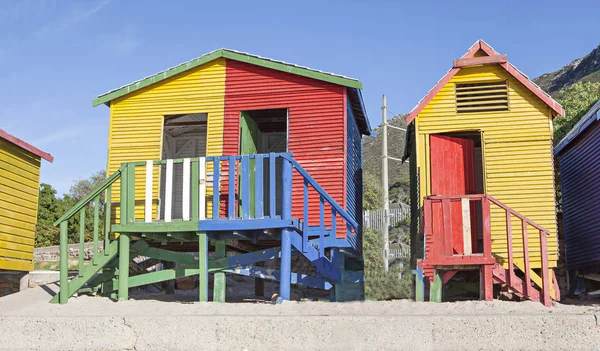 Cabañas Colores Playa Sudáfrica — Foto de Stock