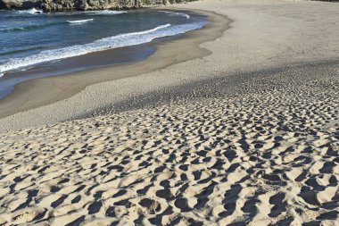 Güney Afrika 'da kum üzerinde ayak izleri