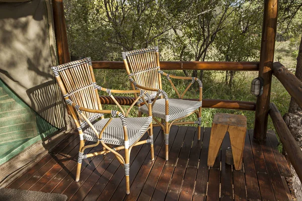 Table Chaises Dans Lodge Afrique Sud — Photo