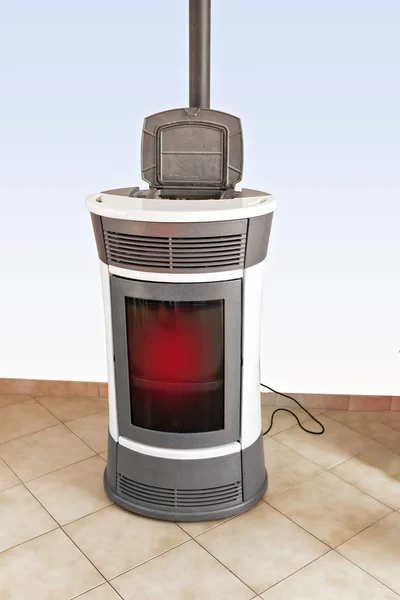 Pellet Stove Living Room — Stock Photo, Image