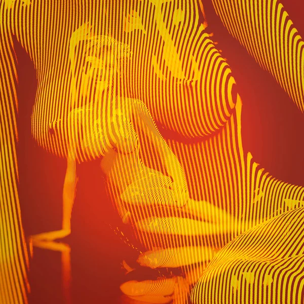 3D geometrik soyulmuş desen illüstrasyon sanat