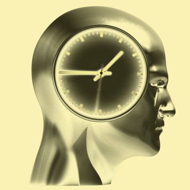 Zaman kavramı 3d çizim