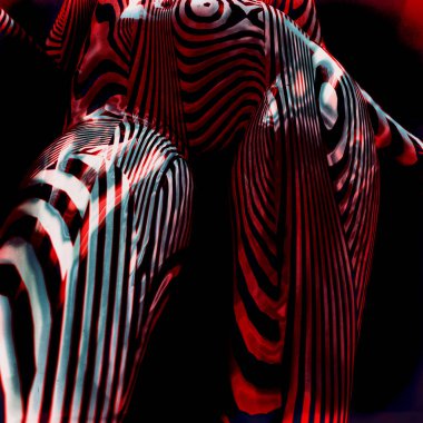 3D geometrik soyulmuş desen illüstrasyon sanat