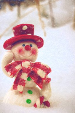 Mutlu Noeller ve mutlu yıllar tebrik kartı.