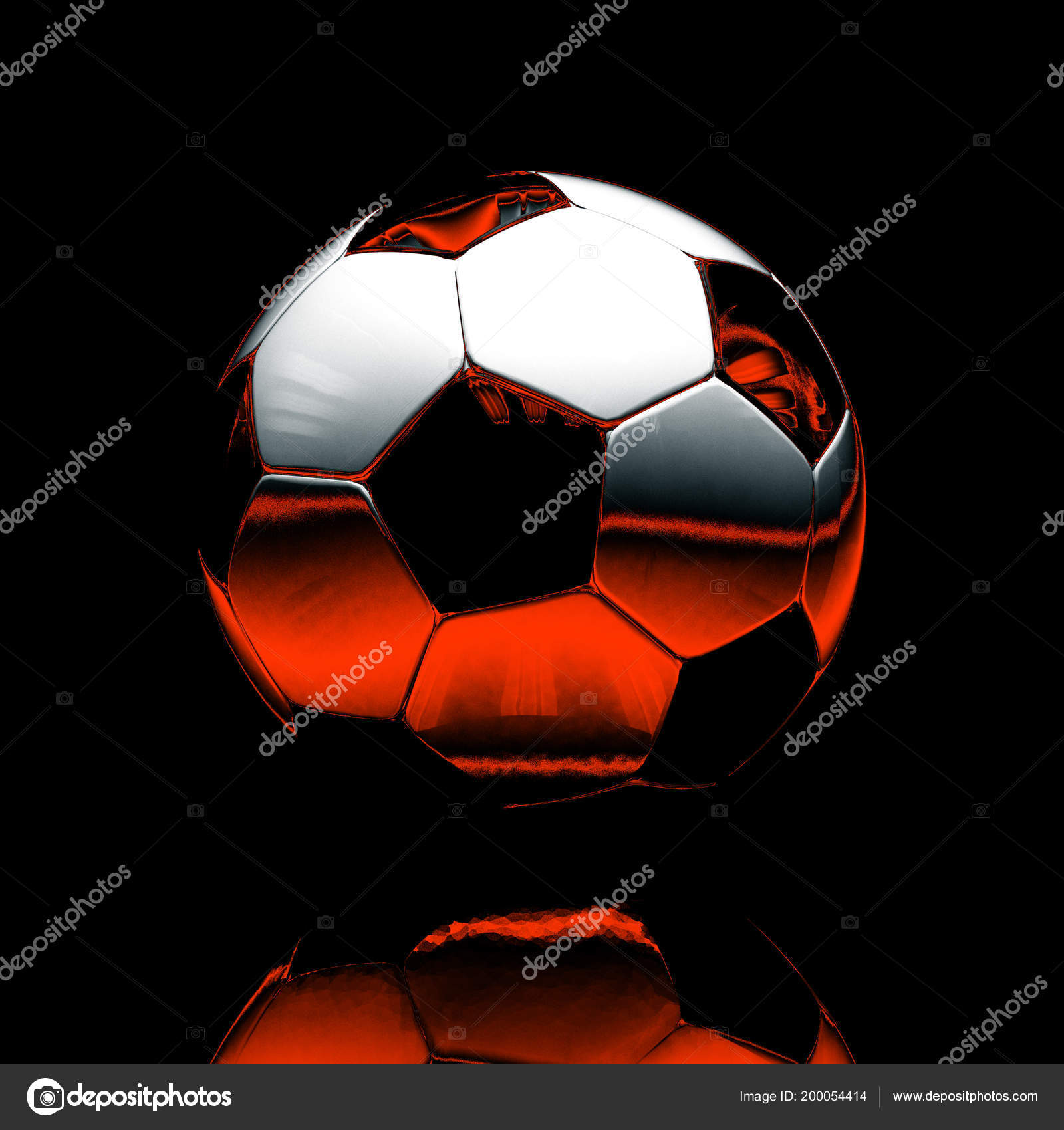 Imagem Bola Futebol Fita Vermelha Sobre Fundo Preto Esporte Jogos fotos,  imagens de © vectorfusionart #615189632