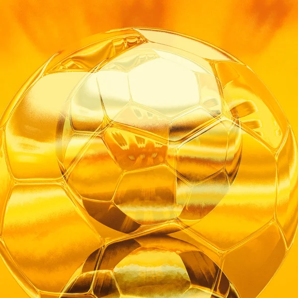 Goldene Fußball-Illustration — Stockfoto