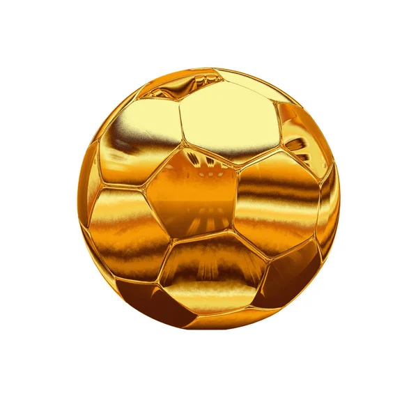 Золотий футбольний м'яч ілюстрація — стокове фото