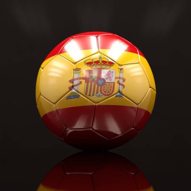 İspanya bayrağı çizim ile 3D futbol topu