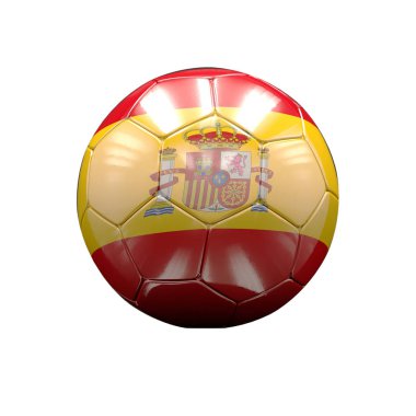 İspanya bayrağı çizim ile 3D futbol topu